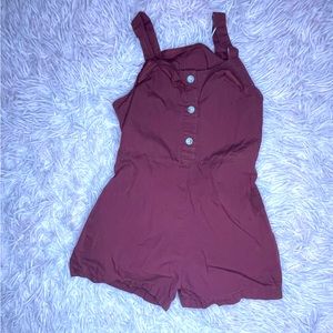 Burgundy Toddler Romper